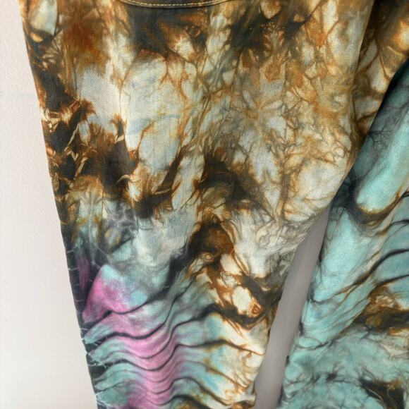 The Pyramid Collection Tie Dyed Overalls Cotton Boho Hippie Festival Artsy Sz S - Picture 5 of 11